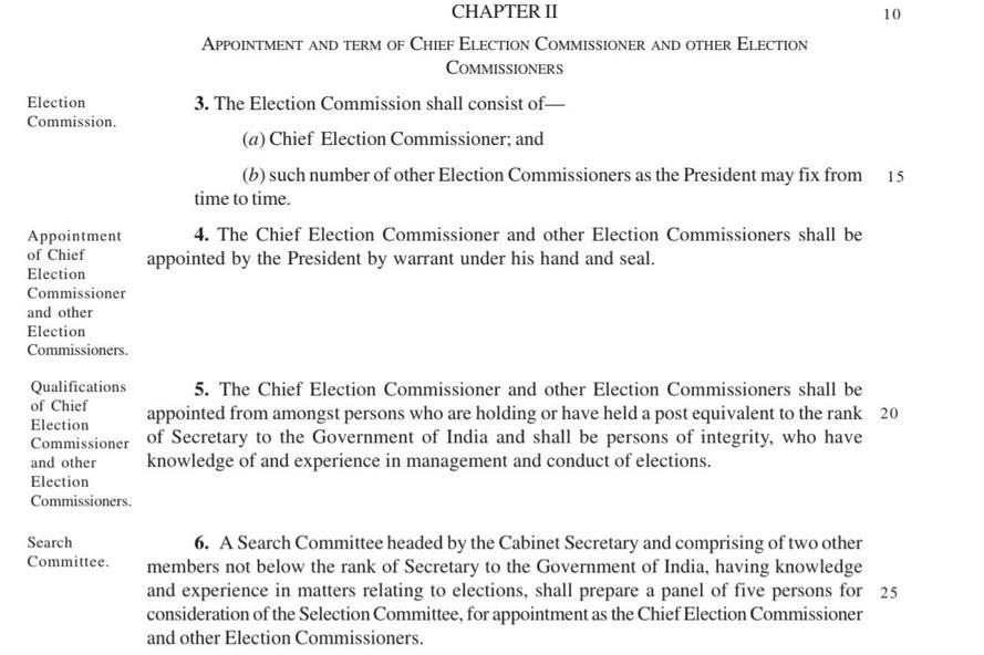 Chief Election Commissioner: Centre's Bill excludes CJI for selection of  CEC..