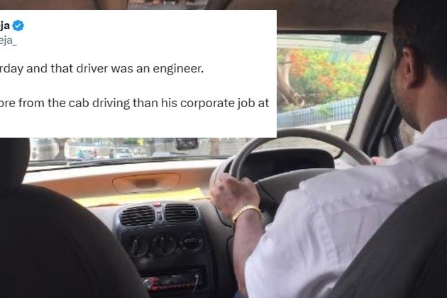 engineer at Qualcomm works as a cab driver