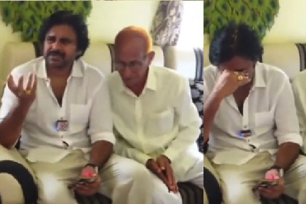 Pawan Kalyan burst into tears while talking with Varalakshmi family members 