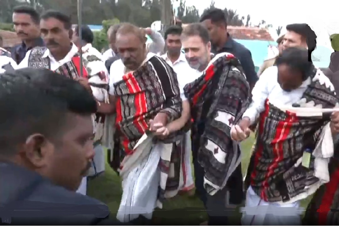 Rahul Gandhi Dances With Toda Tribal Community In Tamil Nadu