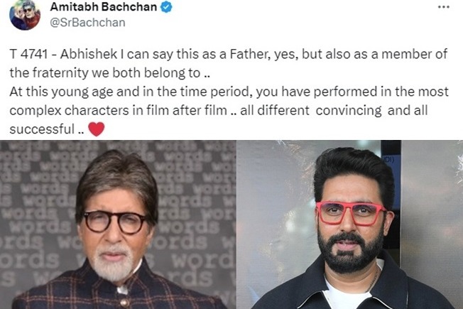 Big B praises son Abhishek: You have performed in most complex characters in film after film