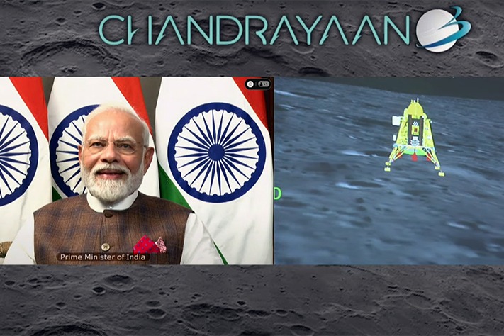 Historic moment for us, says PM Modi as Chandrayaan-3 lands on Moon