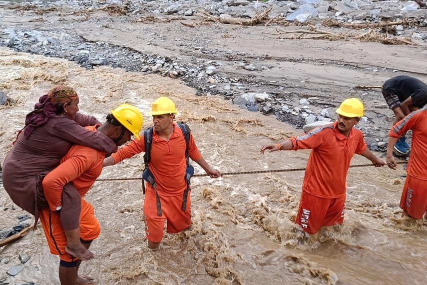 NDRF rescues 51 from cloudburst-hit villages in Himachal