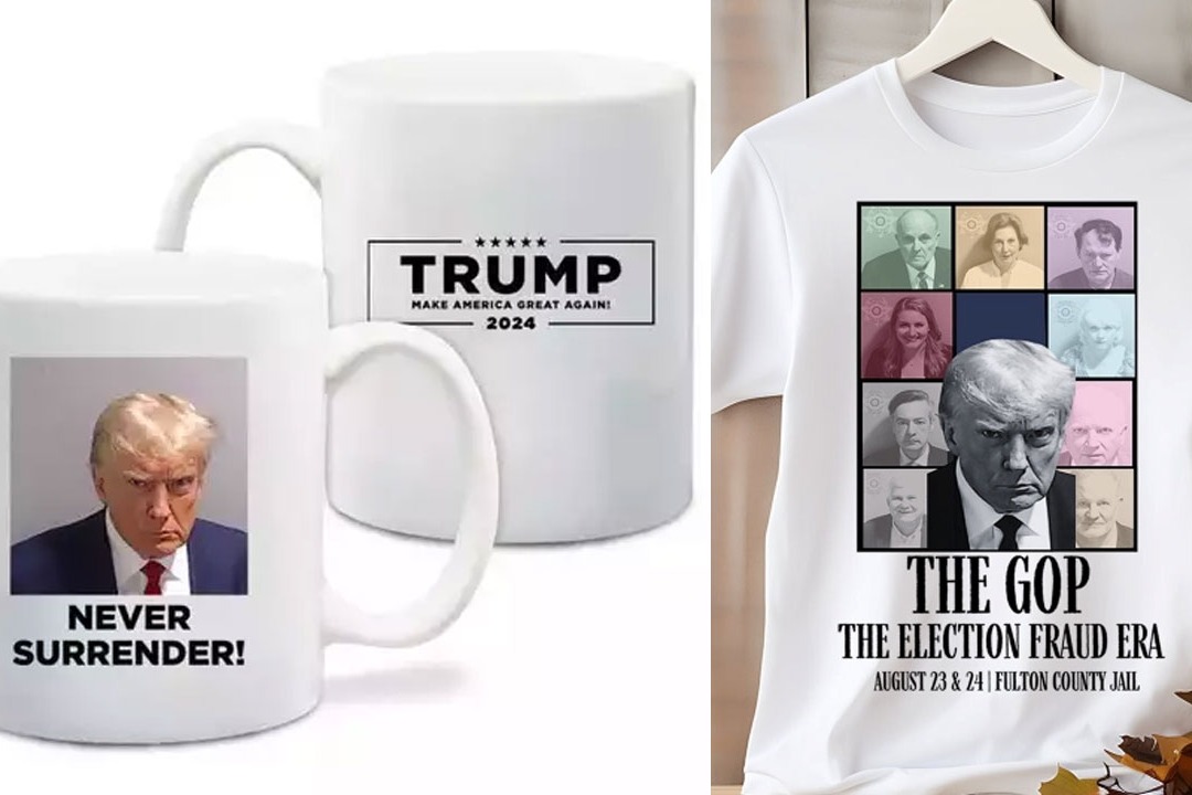 Trump campaign sells t shirts with mugshots