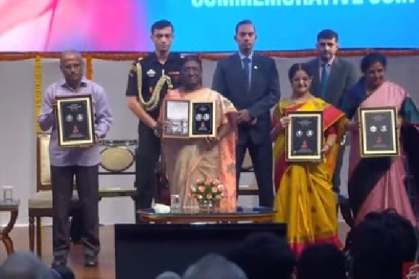 President of India Droupadi Murmu releases NTR memorial coin