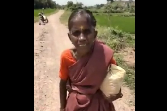 An Old Woman Walking 8 Kilometers to tie Rakhi for Her Brother