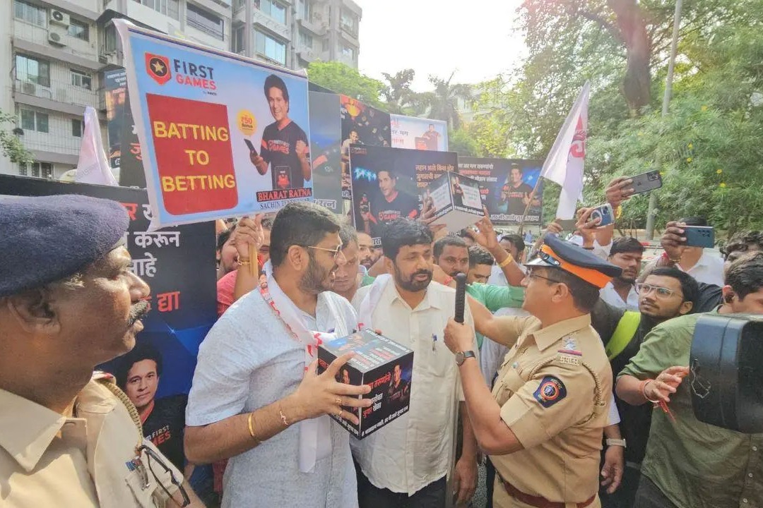 Sachin Tendulkar bats for gambling game app MLA protests
