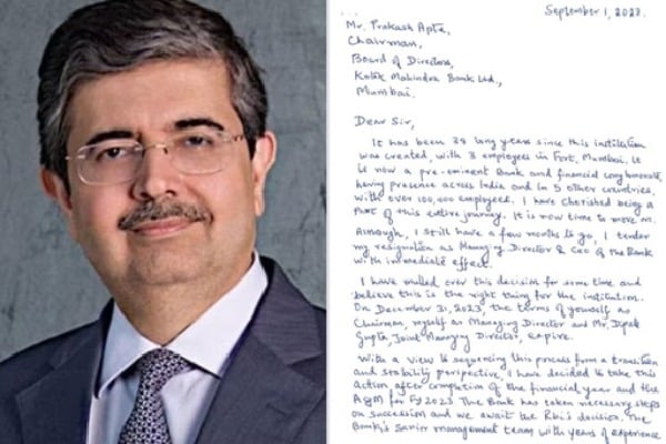 Uday Kotak Uday Kotak Resigns As Md And Ceo Of 7421