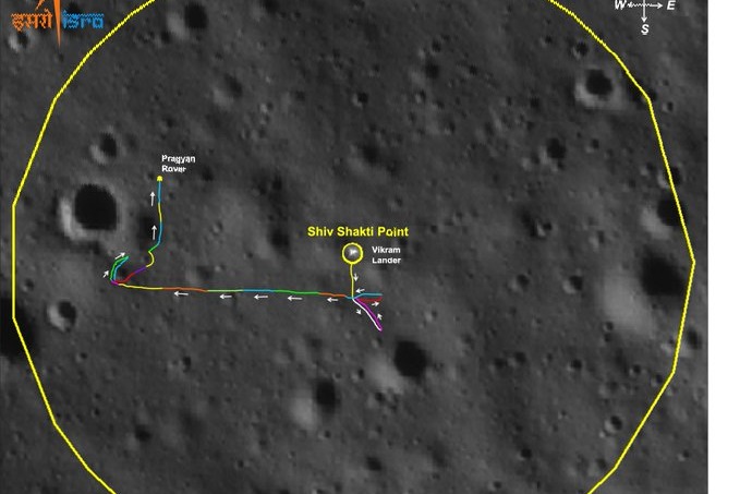 Pragyan rover moved more than 100 meters on moon