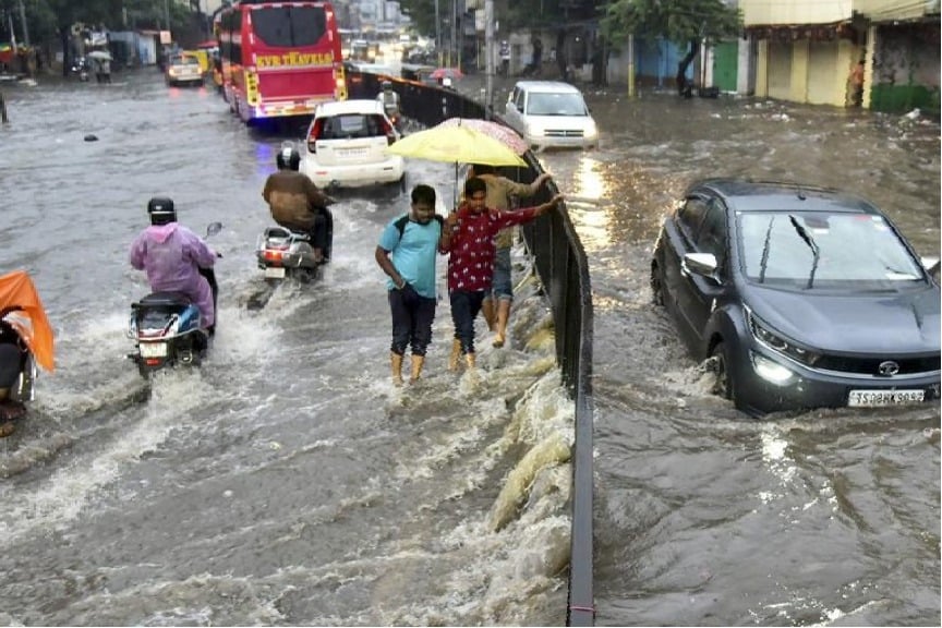 Heavy rain in Hyderabad