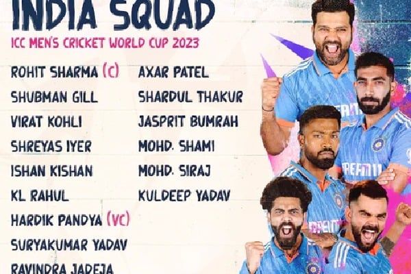 Rohit to lead 15-member Indian team in 2023 World Cup, Hardik vice-captain