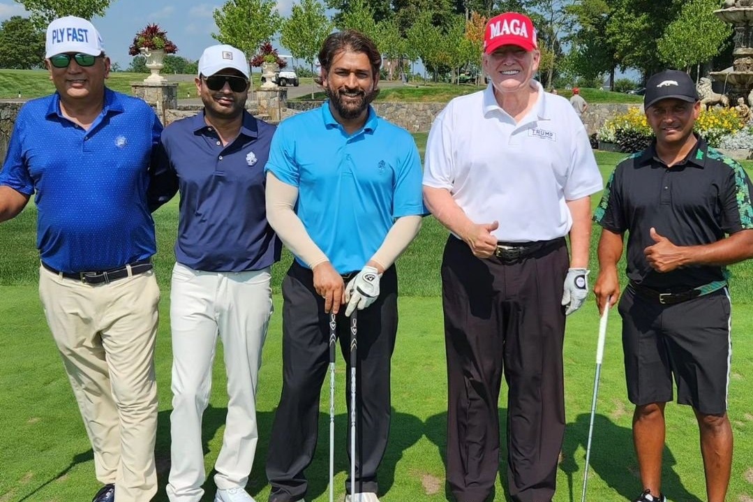 MS Dhoni and Donald Trump surprise golf face off 