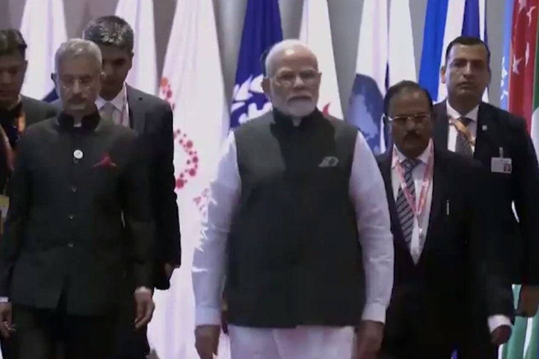 PM Modi arrives at Bharat Mandapam to welcome world leaders shortly
