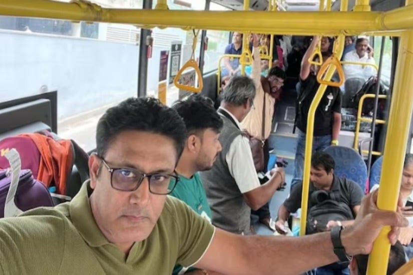 Anil Kumble takes bus ride back home from airport following bengaluru bandh