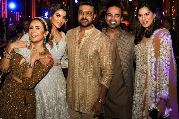 Ram Charan and Upasana attends a wedding in Paris