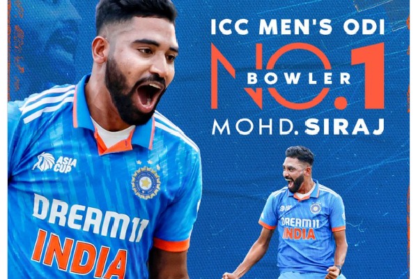 Mohammed Siraj back to No 1 in ICC odi rankings