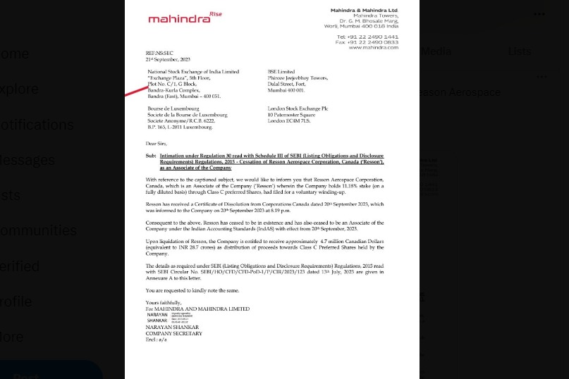 Mahindra Canada Based Associate Firm Winds Up
