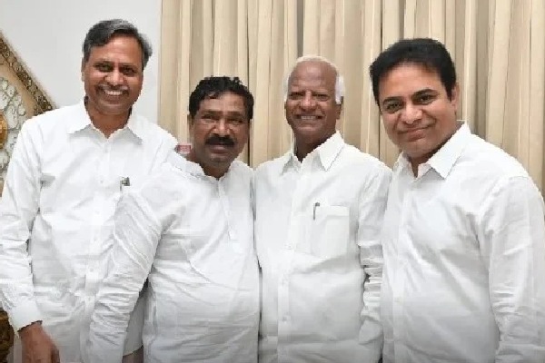 Minister KTR Meets with Party senior leaders Muttireddy and Rajaiah