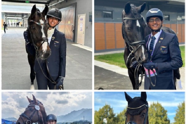 PM hails Indian Equestrian Dressage team for winning gold at Asian Games