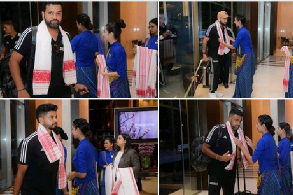 Team India arrives Guwahati for world cup warm up match with England