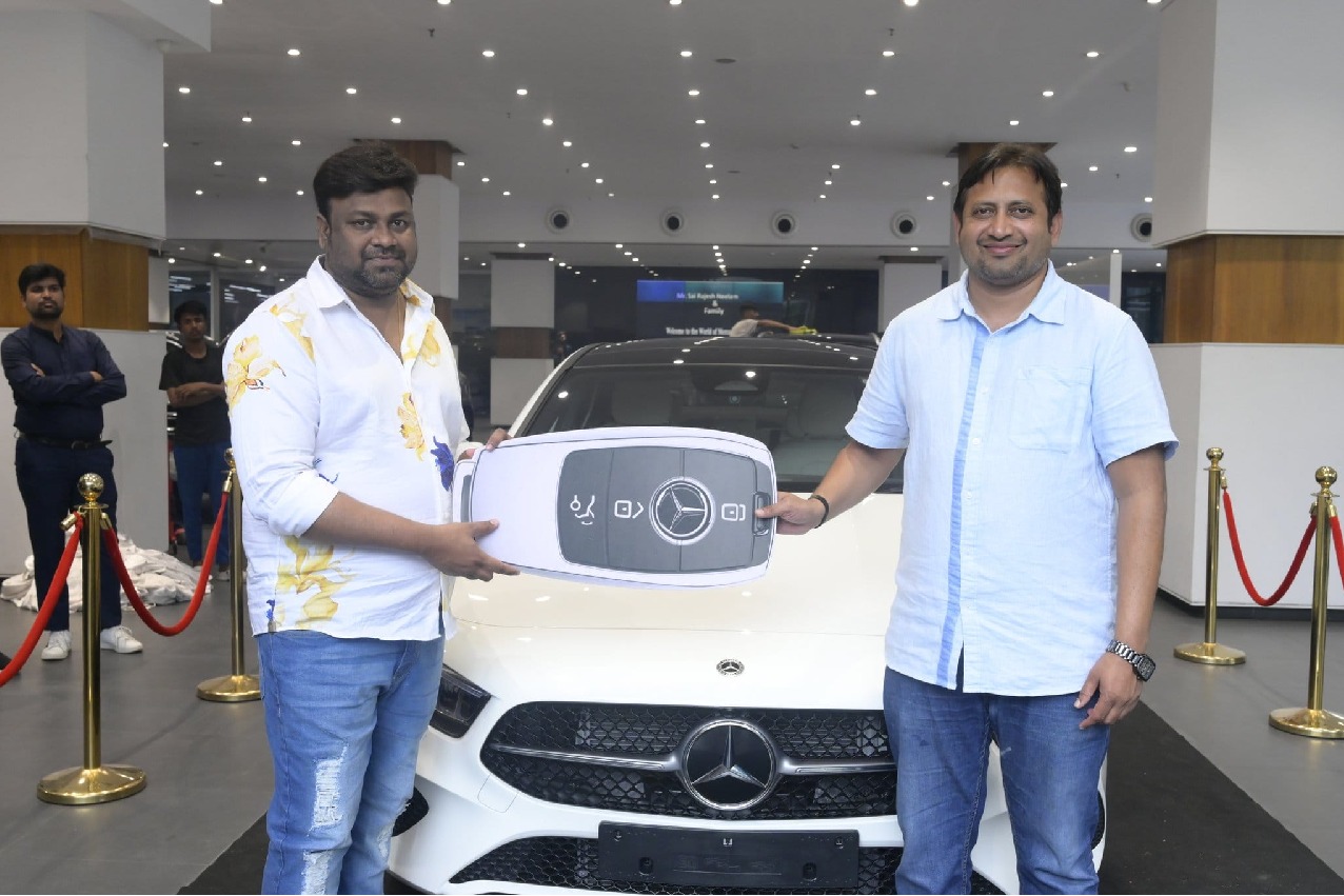 Producer SKN gifts Mercedes Benz car to Baby movie director Sai Rajesh