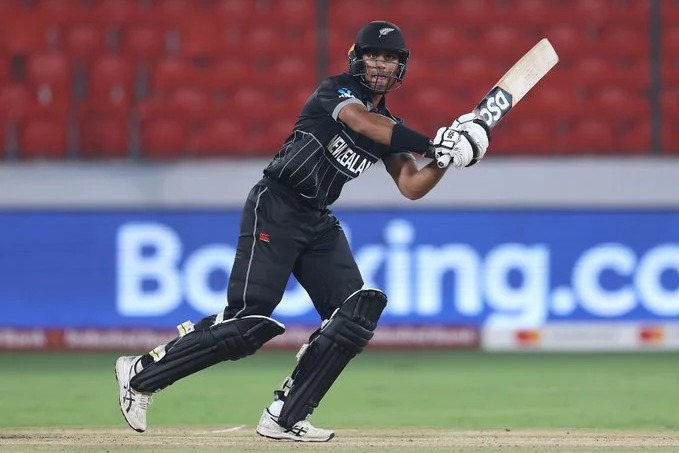 New Zealand young opener Rachin Ravindra unleash his batting skills in world cup warm up game against Pakistan