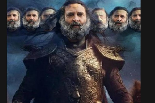BJP shares poster of Rahul as 'Ravan'; Congress hits back saying this shows their nervousness