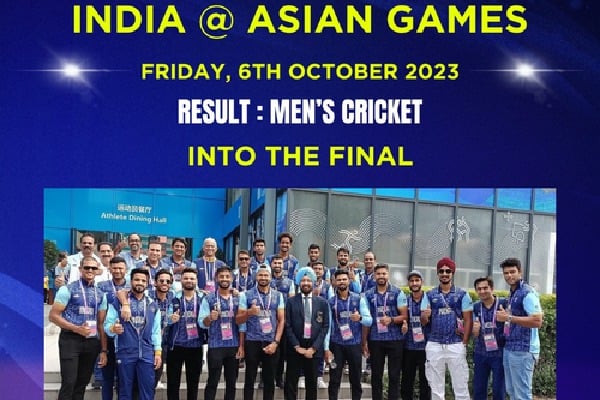 Asian Games: India beat Bangladesh by 9 wickets to enter final in men’s cricket