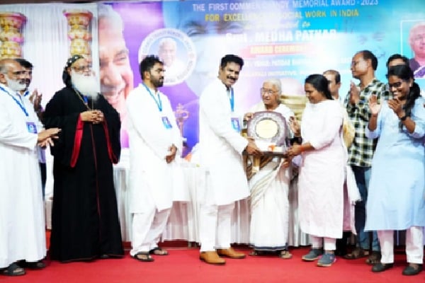 1st Oommen Chandy Award for social work conferred on activist Medha Patkar