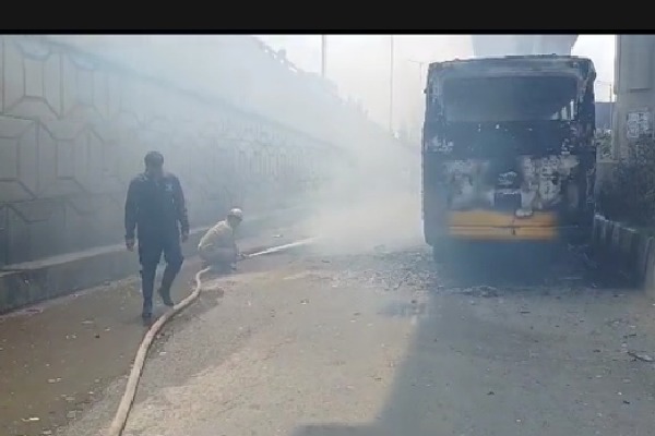 Telangana: TSRTC bus gutted in fire