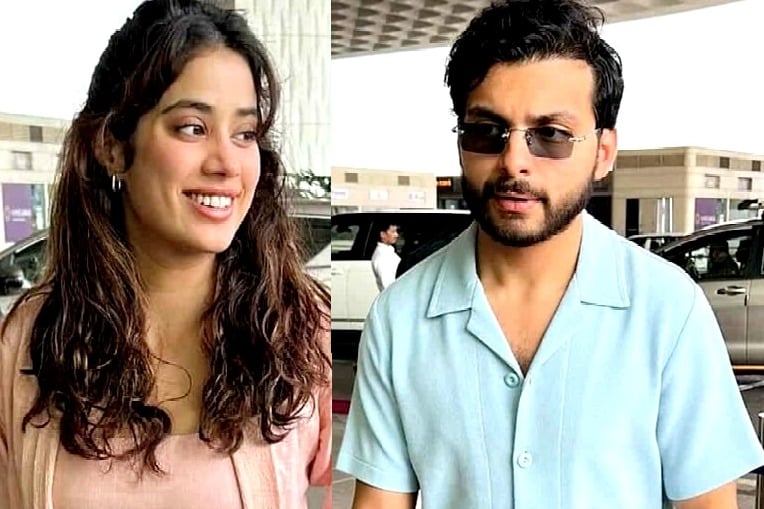 Janhvi seen with rumoured beau Shikhar Pahariya at Mumbai airport
