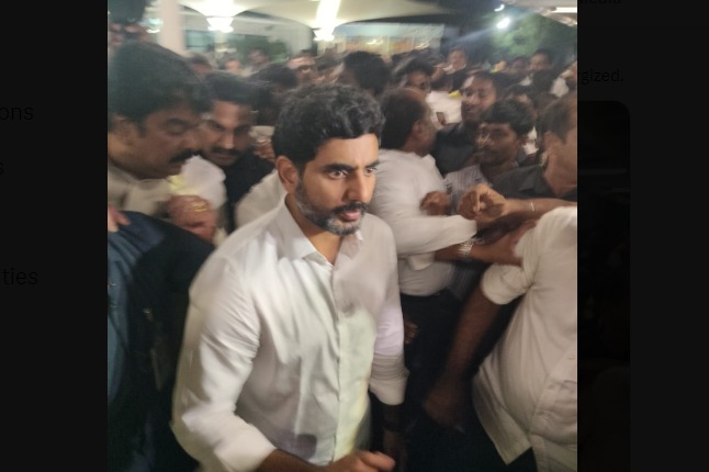 Nara Lokesh to reach vijayawada tonight