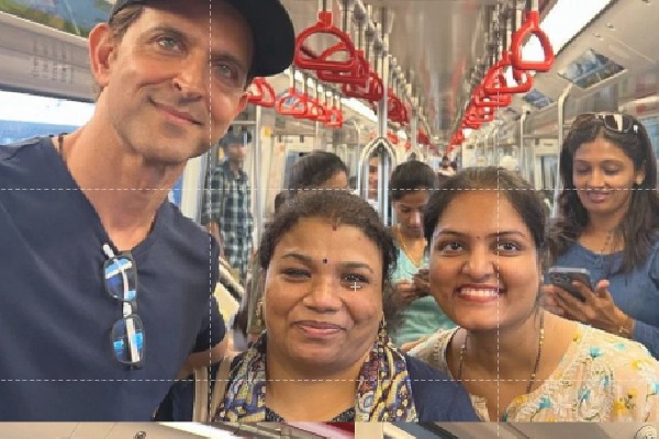 Hrithik Roshan takes metro ride for 'action shoot', clicks selfies with fans