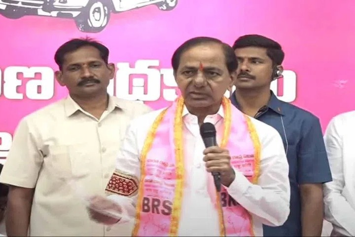 Be cautious while speaking with public says KCR
