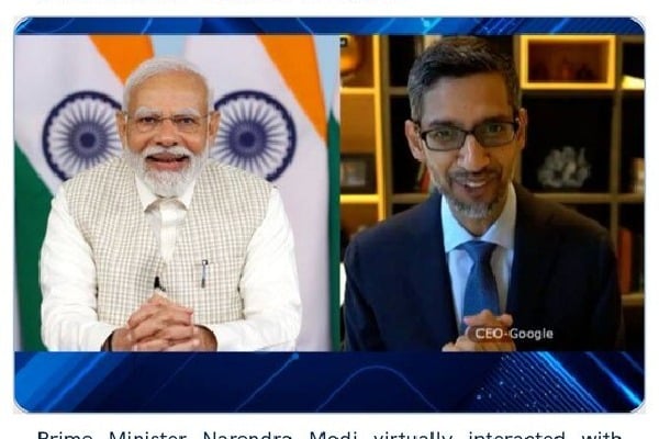 Modi interacts with Sundar Pichai, discusses Google's plan to expand manufacturing base in India
