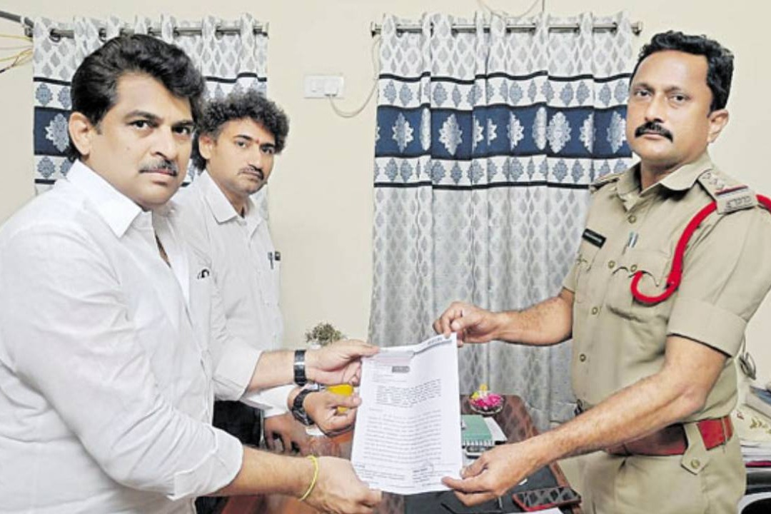 Drone hovering over janasena central office creates flutter complaint filed with police