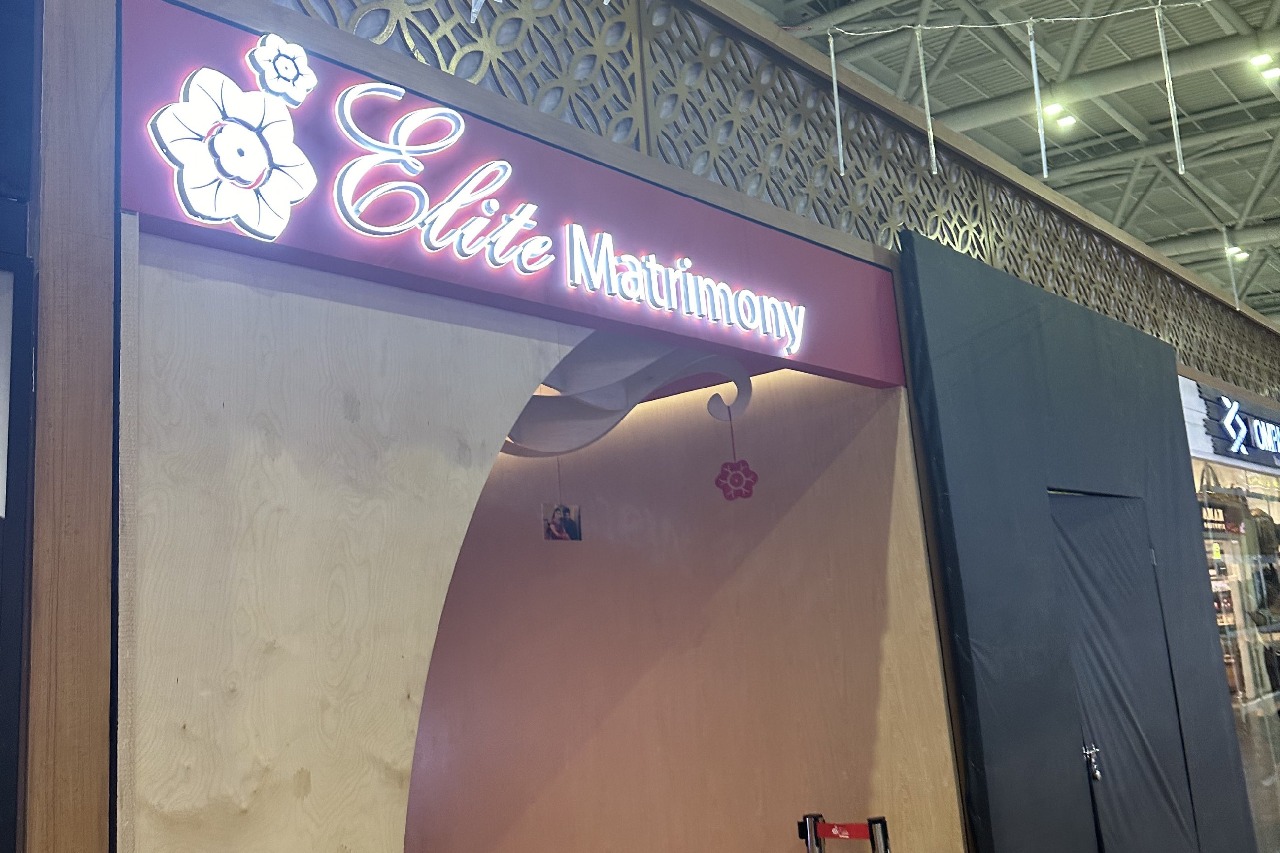 Elite Matrimony store inside Chennai airport Passengers viral pic raises eyebrows