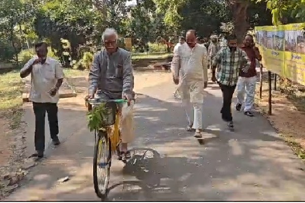 TDP shares Ashok Gajapati Raju cycling video