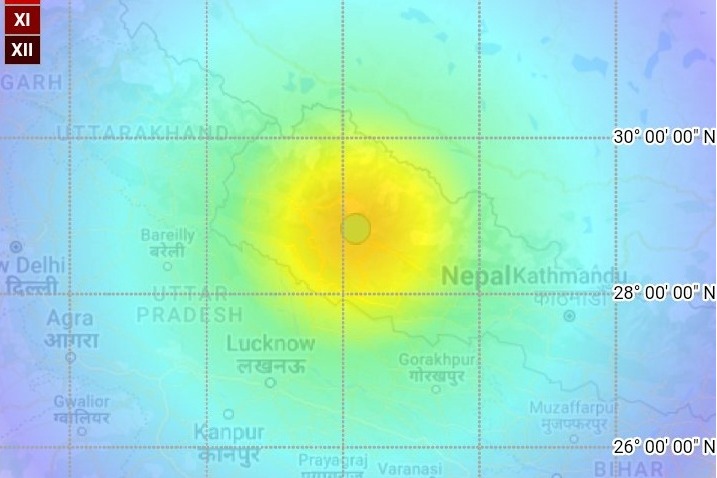 earthquake hits nepal 60 dead