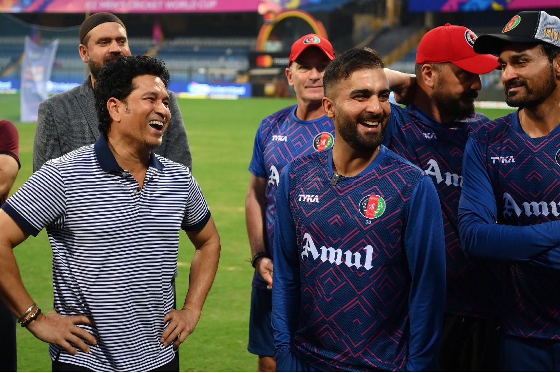 Sachin Tendulkar met Afghanistan cricketers in Mumbai