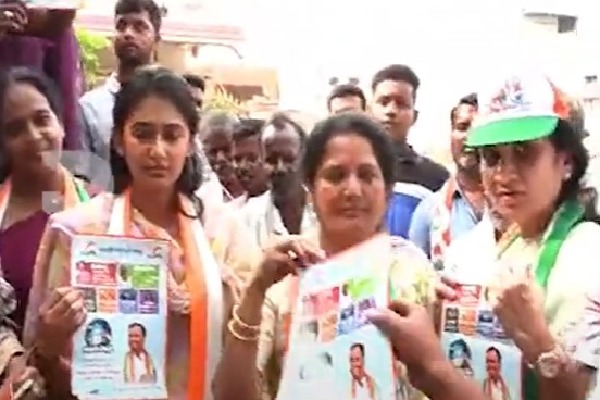 Komatireddy daughter in law in elections campaign