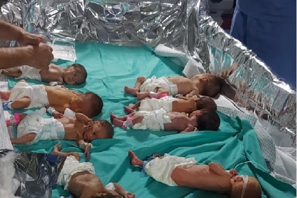 Gaza Babies Bundled For Warmth Says Doctor