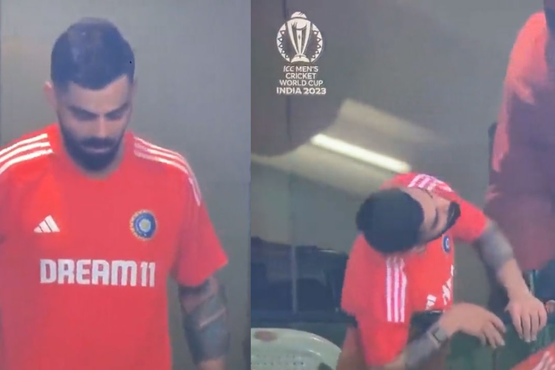 Virat looks for Anushka in wankhede stadium during during match