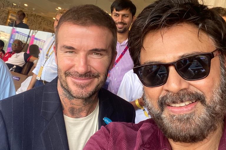 Venkatesh takes selfies with David Beckham and Vivian Richards