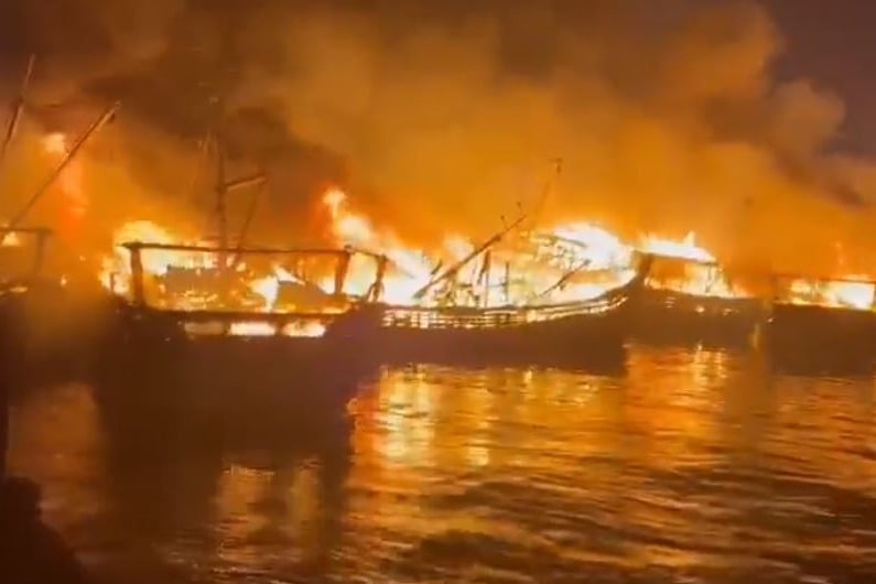 40 boats gutted in fire at Visakhapatnam Fishing Harbour