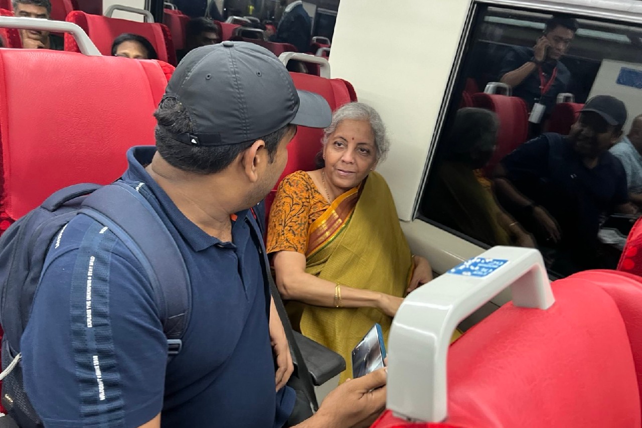 Sitharaman takes a ride on Vande Bharat in Kerala, wins co-passengers hearts