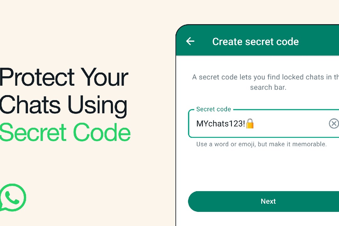 WhatsApp launches secret code for chat lock