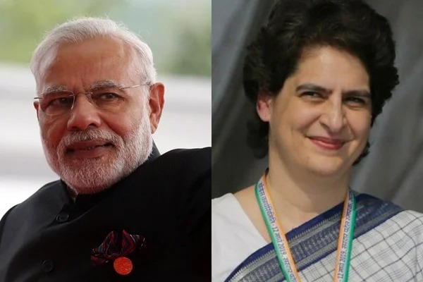Modi and Priyanka Gandhi tweets on Telangana election day