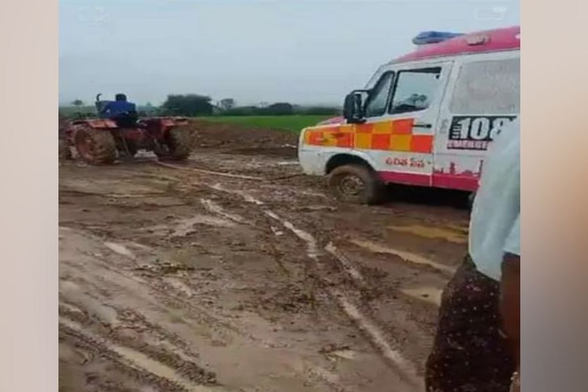 baby in womb dies as ambulance gets struck in mud mulugu 