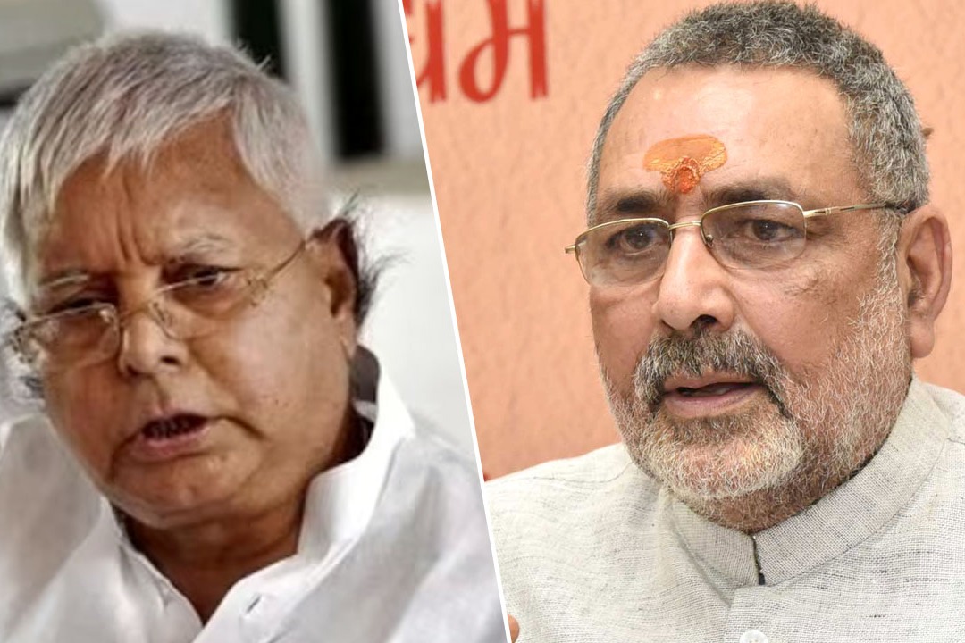 Union Minister Giriraj Singhs mid air meeting with Lalu sparks row 